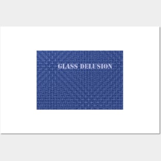 Glass Delusion pattern  - Blue Posters and Art